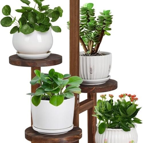 Tiered Wood Plant Stand for Multiple Plants