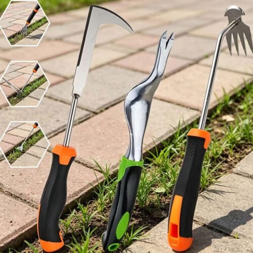 Stainless Steel Crevice Weeder Root Remover and Weed Puller Set