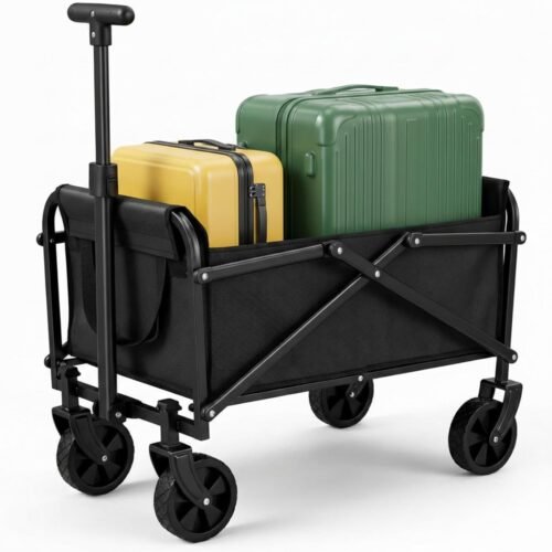 Compact Folding Garden Cart with Wheels