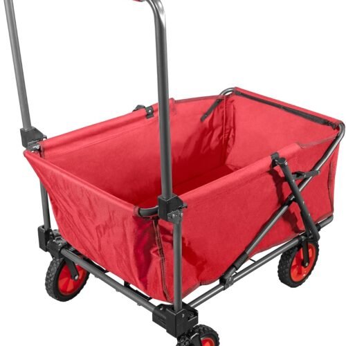Portable Folding Garden Cart with Adjustable Handle