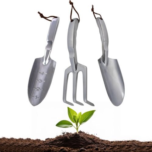 Cast Aluminum Cultivator Hand Rake Transplanting Shovel and Garden Trowel Set
